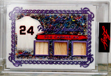 2021 Leaf Art of Sports #PBN-41 Willie Mays Tripl Bat Relic Paint By Numbers 2/4