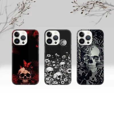 Funda de teléfono gótica con calaveras oscuras para iPhone 16 15 14 para Pixel 9 8pro para Samsung Foto 1 de 4