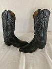 Justin Comb Last bottes noires taille 7 1/2 D USA Cowboy Western Ranch 8313