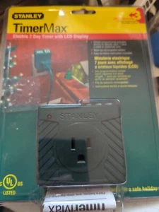 Stanley TimerMax Electric 7 Day Indoor w/ LCD Display Holiday Christmas Timer  - Picture 1 of 16