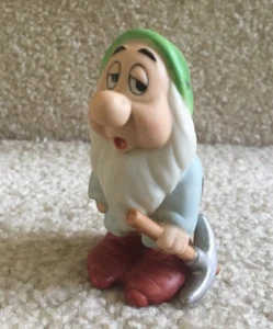 Disney Snow White Sleepy Dwarf as Miner Ceramic 3" Figurine FREE SHIPPING - Picture 1 of 7
