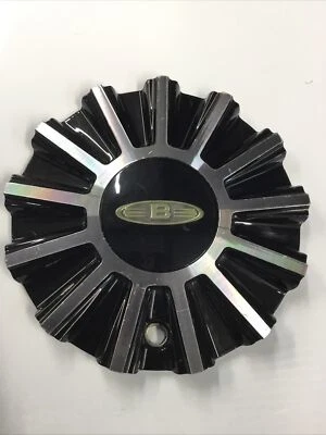 Tapa central de rueda Baccarat C101160B02 MCD1579YL03 negra y mecanizada Foto 1 de 3