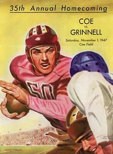 1947 Coe vs. Grinnell College Football Program - Picture 1 of 1