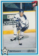1990-91 7th Inning Sketch OHL #385 BILL KOVACS - Sudbury Wolves