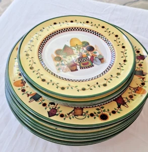 Set of 12 Sakura Debbie Mumm Summer Garden 11"Melamine Dinner & 8.5" salad - Picture 1 of 6