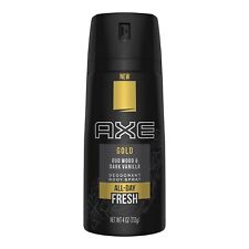 2 Pack Axe Gold Deodorant Body Spray, Dark Vanilla 4.0 oz