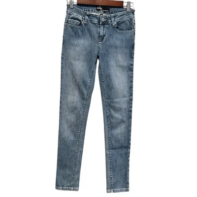 Pantalones de mezclilla BDG tiro medio tobillo lavado claro cigarrillo para mujer talla 27 elásticos Foto 1 de 4