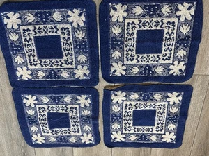 Toallas de paño vintage JP Stevens Utica Fine Arts azul EE. UU. 100 % algodón - Imagen 1 de 15