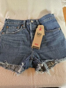 Levis Damen 501 Original Jeansshorts High Rise Größe 26 - Bild 1 von 5