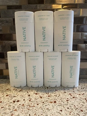 Lote de 7 desodorantes nativos de jazmín y cedro sólidos 2,65 oz sin abrir Foto 1 de 2