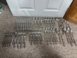Vintage Distinction Deluxe Stainless by Oneida HH 70 pcs Forks Spoons Knives - Picture 1 of 12