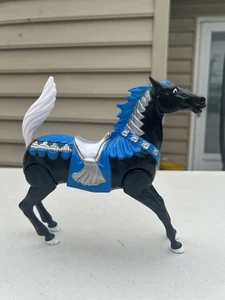 Vintage Ninja Warriors Windswept Horse 1986 Hasbro schwarz & blau 7,25 bewegliches Bein - Bild 1 von 4