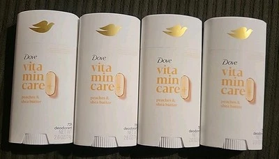 (4) Desodorante Dove Vitamin Care melocotones y manteca de karité 72H sin aluminio 2,6 oz Foto 1 de 3