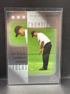 2001 Upper Deck SP Authentic Focus Champion FC7 Tiger Woods PGA Tour Golf - Picture 1 of 1