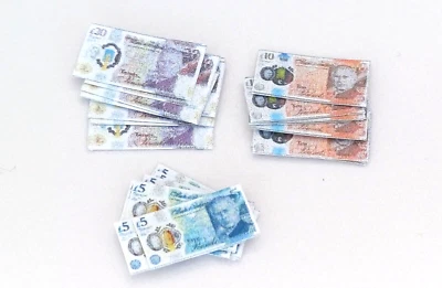 Dolls House 1:12 scale Miniature,  King Charles III British Bank Notes - Image 1 of 3