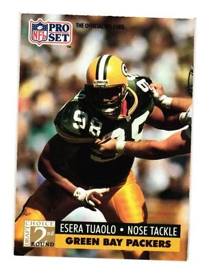 1991 Pro Set #764 Esera Tuaolo Green Bay Packers - Image 1 of 2