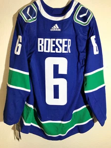 ADIDAS ADIZERO AUTHENTIC NHL JERSEY VANCOUVER CANUCKS BROCK BOESER BLUE MEN'S 56 - Picture 1 of 2