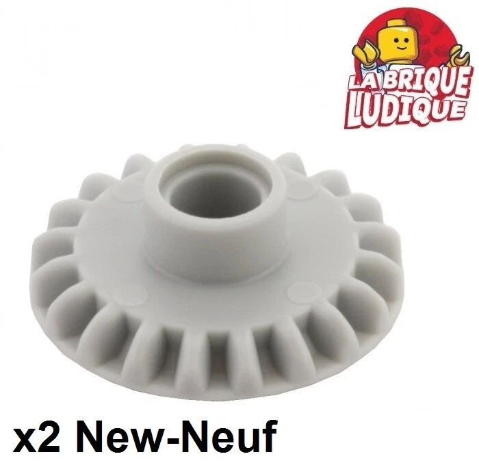LEGO Technic 2x Zahnrad Ritzel Getriebe 20 Tooth Bevel Grau / Light B 87407 New - Bild 1 von 1