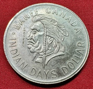 1974 Indian Days Dollar - Banff, Alberta - Royal Mounted Police - Rare Find - Picture 1 of 2
