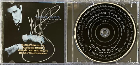 Michael Buble Signed In-Person Call Me Irresponsible CD Cover - Authentic Cover