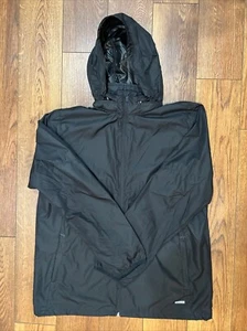 TEK GEAR Herren leichte Zip Up Windbreaker einfarbig schwarz Kapuzenjacke Gr. L - Bild 1 von 14