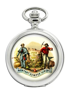 West Virginia USA Pocket Watch - Picture 1 of 4