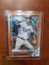 2021 Bowman Chrome Prospects Orange Refractor /25 Daniel Lynch #BCP-54 KC Royals
