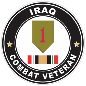 1ª División de Infantería Irak Combate Veterano Parachoques Adhesivo Militar Vinilo Calcomanía 5" - Imagen 1 de 3