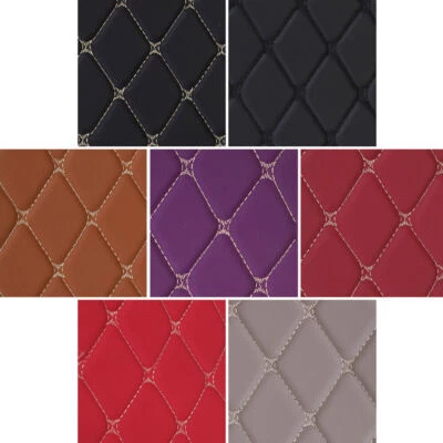 Faux Leather Foam Fabric Diamond Quilted Auto Headliner Upholstery, Sold by Yard - Image 1 of 4