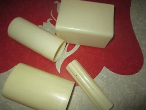 LOT of FOUR Plastic CYLINDRICAL SOAP MOLDS - Oval/Round/Flower/Rectangular - Picture 1 of 5