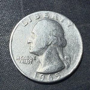 25C Washington Quarter 1965 - Foto 1 di 5