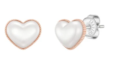 J.Estina Heart Pearl Earrings JJLJEZ3BF346SR000 Silver 925 Imitation  Pearl - Image 1 of 4
