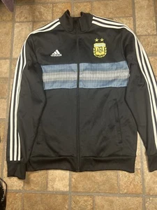 Adidas Argentina National Football Team Anthem Jacket 2018 Size Large Black - Picture 1 of 2