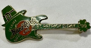 Vintage MIAMI St. Patrick's Day Hard Rock Cafe Guitar Leprechaun Hat Pin HRC Pin - Picture 1 of 4