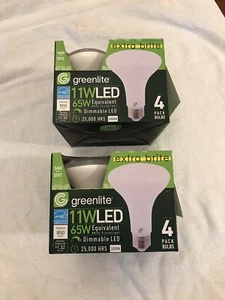 Greenlite 11WLED 65WEquivalent Light Bulb. Dimmable LED 25,000HRS. 4 Pack. - Picture 1 of 1