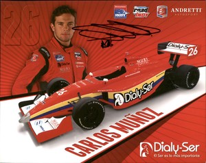 Carlos Munoz Signed Hero Post Card Photo Indianapolis 500 Indy Car IRL