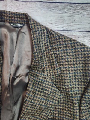 Blazer de Colección Bill Blass HECHO EN EE. UU. 100 % Lana Tweed Tricolor Lord and Taylor 40 Foto 1 de 4