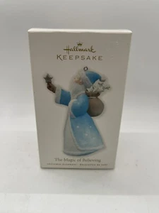 Hallmark THE MAGIC OF BELIEVING Blue Santa with Bag of Stars Ornament 2010 - Picture 1 of 7