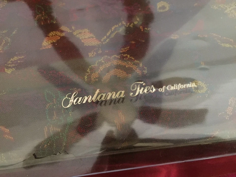 Галстуки Santana ~ темно-бордовый и золотой и зеленый узор в виде пейсли ~ Cummberbund и галстук-бабочка - Изображение 1 из 1