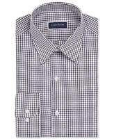 $95 Club Room Men Regular-Fit Purple White Check Button Dress Shirt 16.5 32/33 L
