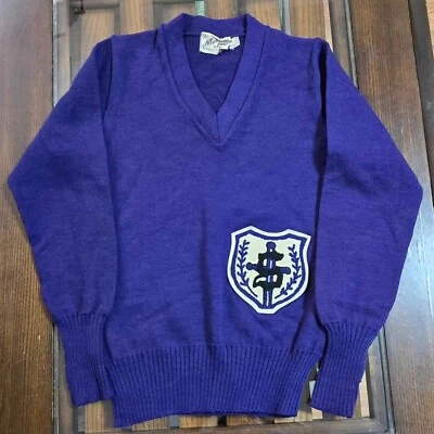 Suéter de lã por Albion Knitting Mills of Los Angeles tamanho P vintage roxo - Imagem 1 de 4