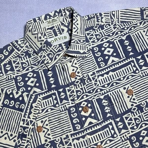 Orvis Abstract Tribal Geometric Button Up Pocket Shirt Men's Size Large - Picture 1 of 10