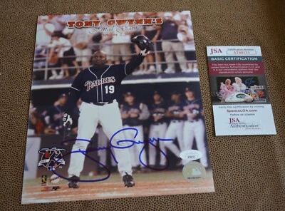Tony Gwynn San Diego Padres Autografiado 8x10 "Juego Final" Autenticación JSA Foto 1 de 2
