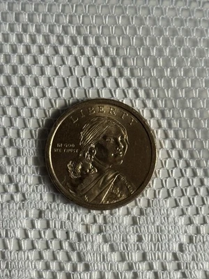 RARE Sacagawea $1 Error Dollar Coin No Date or Mint Mark Very Good Condition - Imagem 1 de 3