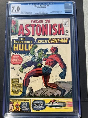Tales To Astonish 59 1964 Marvel Comics CGC F/VF 7.0 Giant-Man Battles Hulk - Image 1 of 2