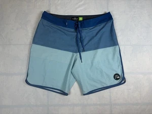 Pantalones cortos de natación Quicksilver Highline para hombre 36 multicolor elásticos azules - Imagen 1 de 4