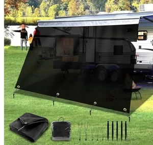 RV Awning Shade Screen with Zipper 9'x17'3", RV Awning Fabric Replacement(MS149) - Picture 1 of 9