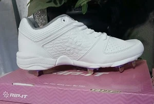 Ringor Rip-It Women’s Diamond Softball Spike White Cleats Size 9 New - Picture 1 of 9