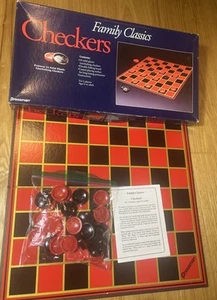 Pressman 2 Players Family Classic Checkers Game with Folding Board 1993 Pressman - Picture 1 of 8