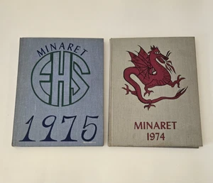 Vintage High School Yearbooks Akron Ohio 1974 1975 EAST HIGHSCHOOL Minaret - Imagen 1 de 7